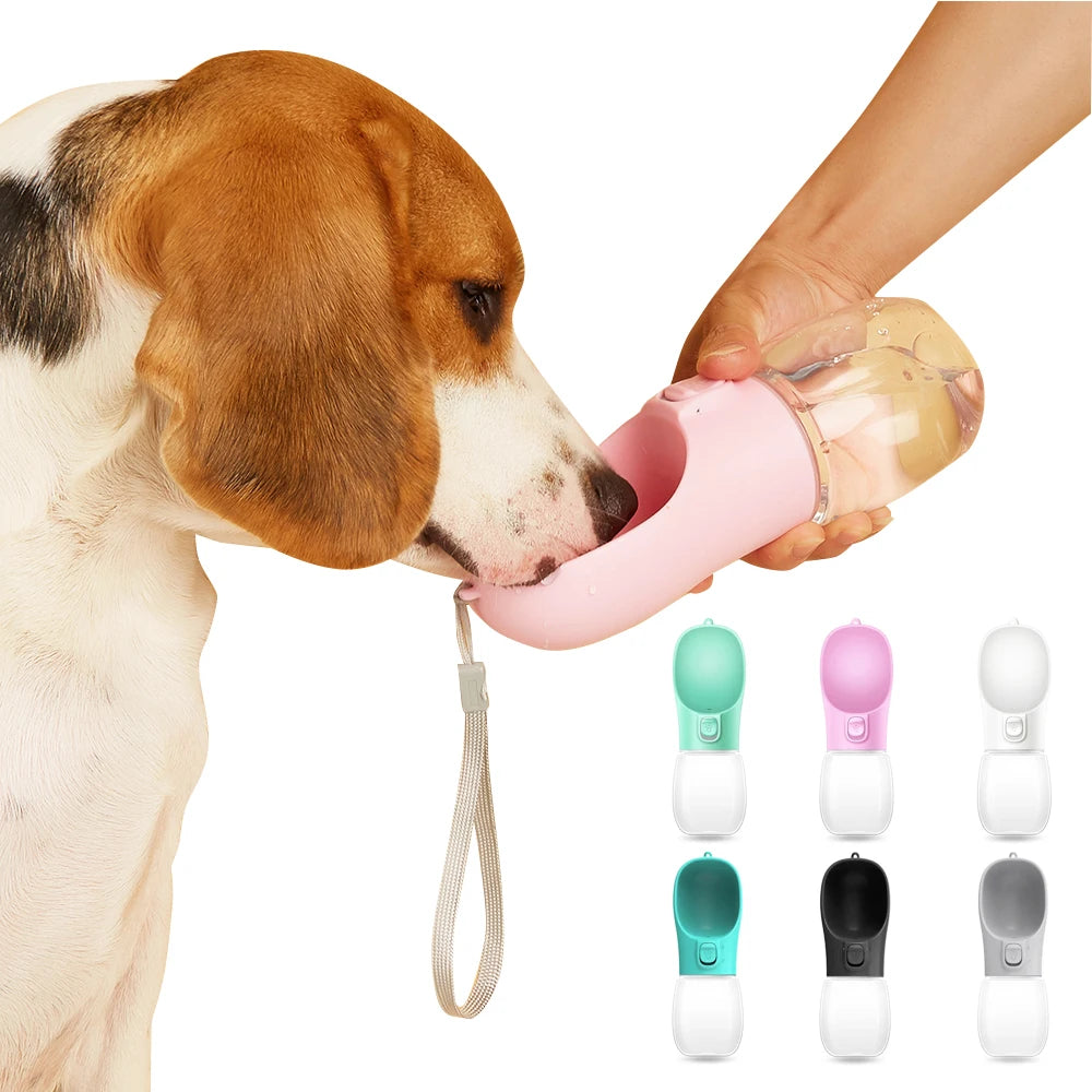 Portable Dog Water Bottle with Bowl